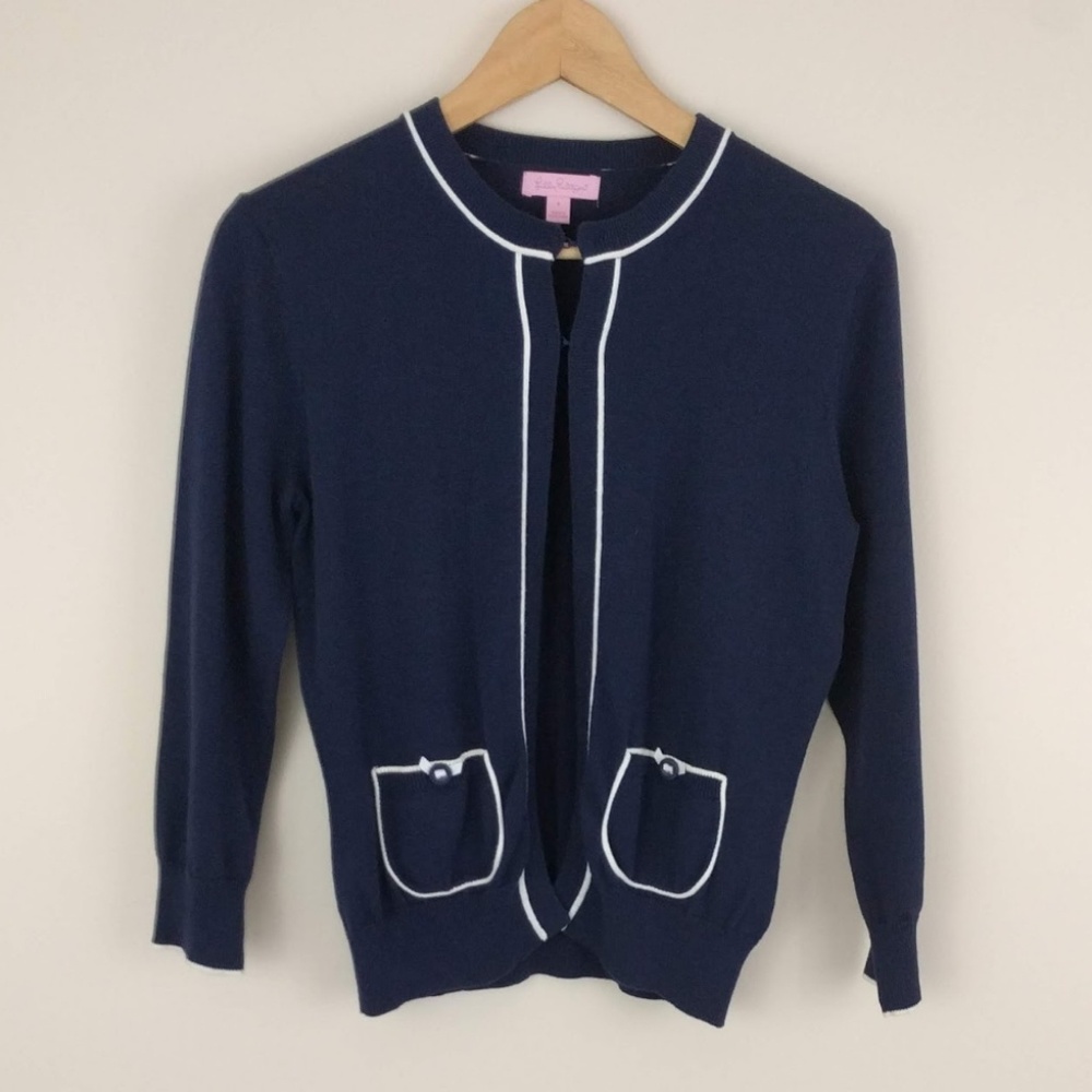 Lilly Pulitzer 100% Cotton 3/4 Sleeve Cardigan